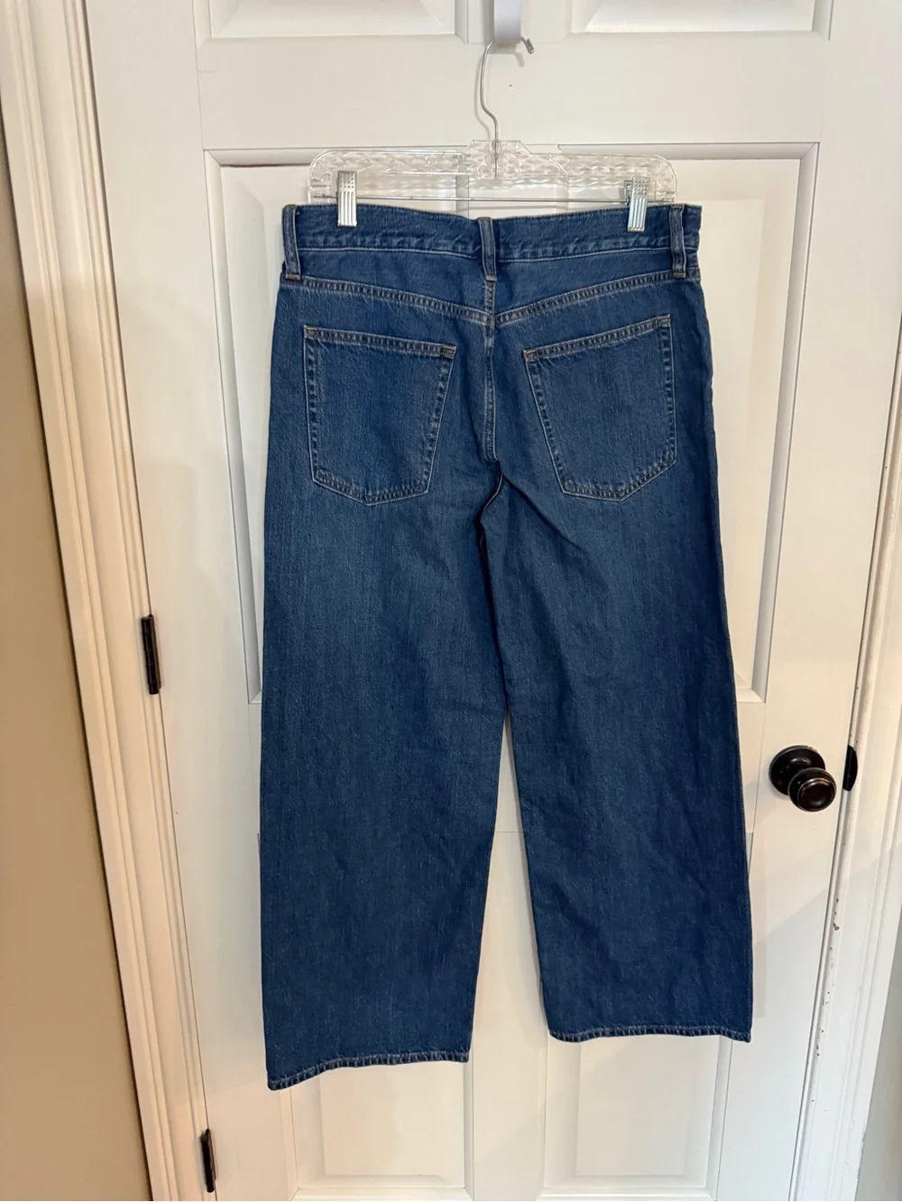 J.Crew Wide Leg Jeans 28P Blue High Rise Linen Blend Denim 25908